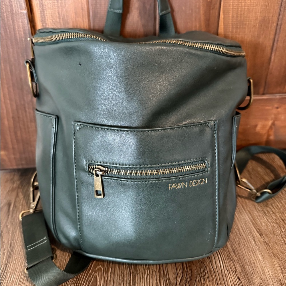 Fawn Design Green mini Backpack